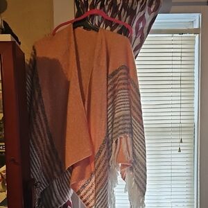 Striped Fringe Shawl From 3 Bird Nest